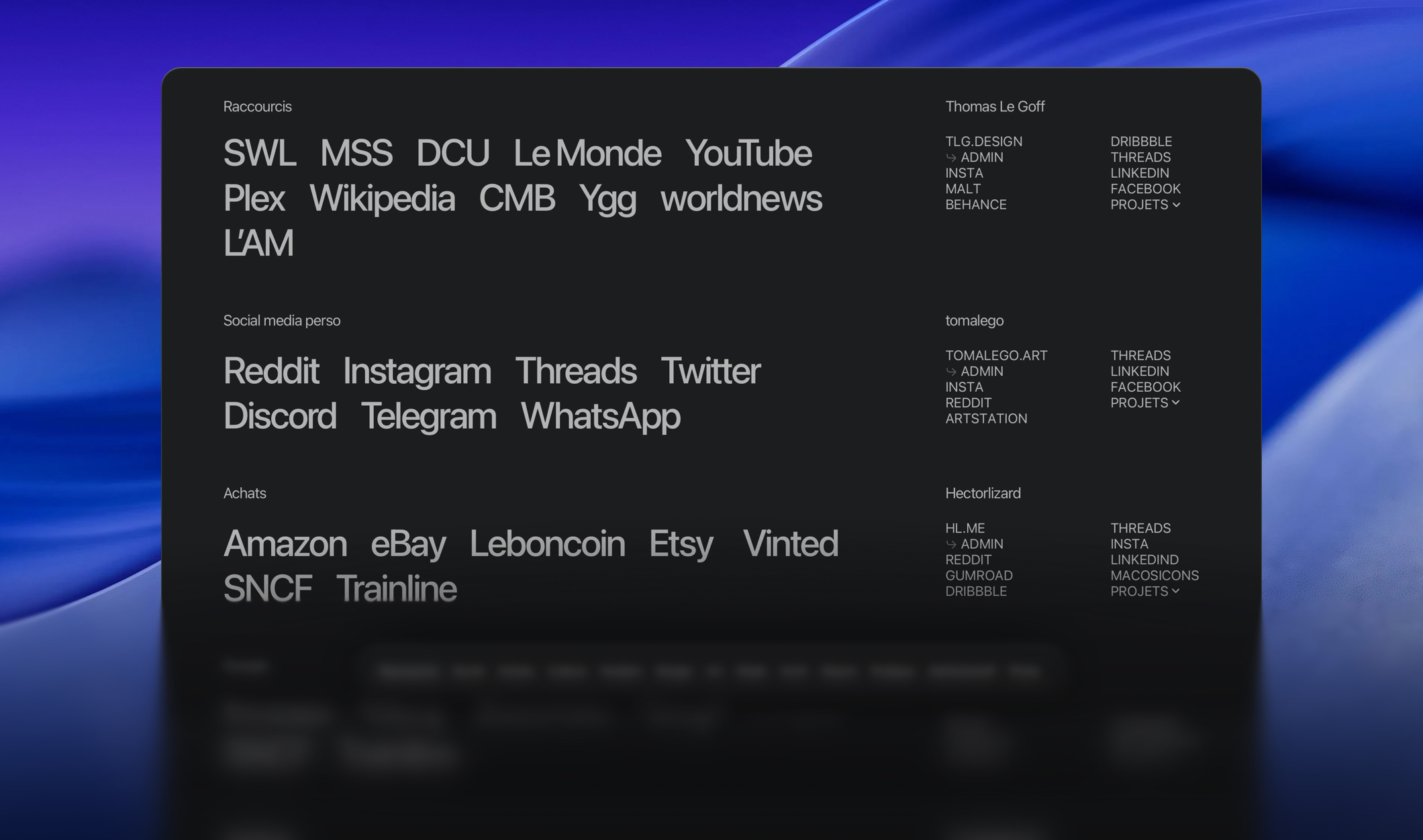 Newt new tab page